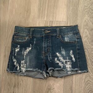 Contraband Girls Blue Jean Shorts Size: 14